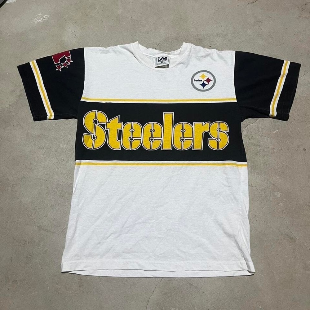 Vintage NutMeg Pittsburgh Steelers printed Jersey AOP Graphic Shirt size L